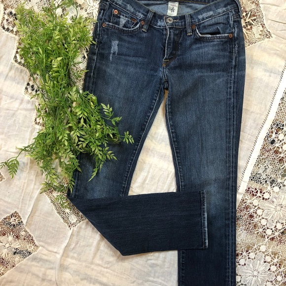 Women's 2/26 Lucky Brand Mia Jeans Low Rise Skinny Straight Leg Medium Wash - Picture 1 of 3
